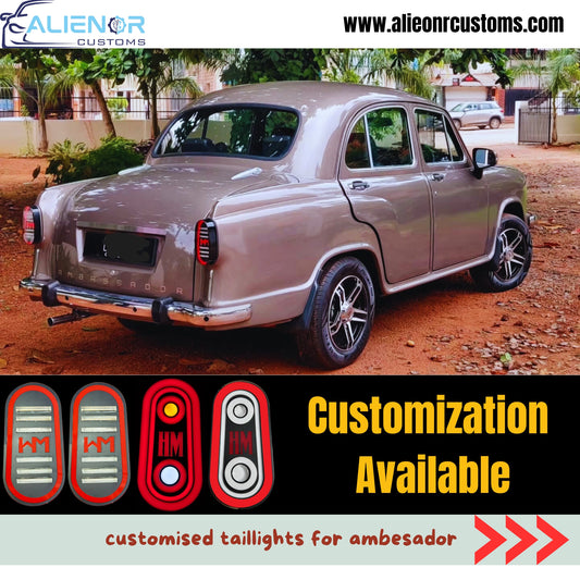 Custom Tail Lights for Ambassador | Unique HM LED Design by Alienor Customs
