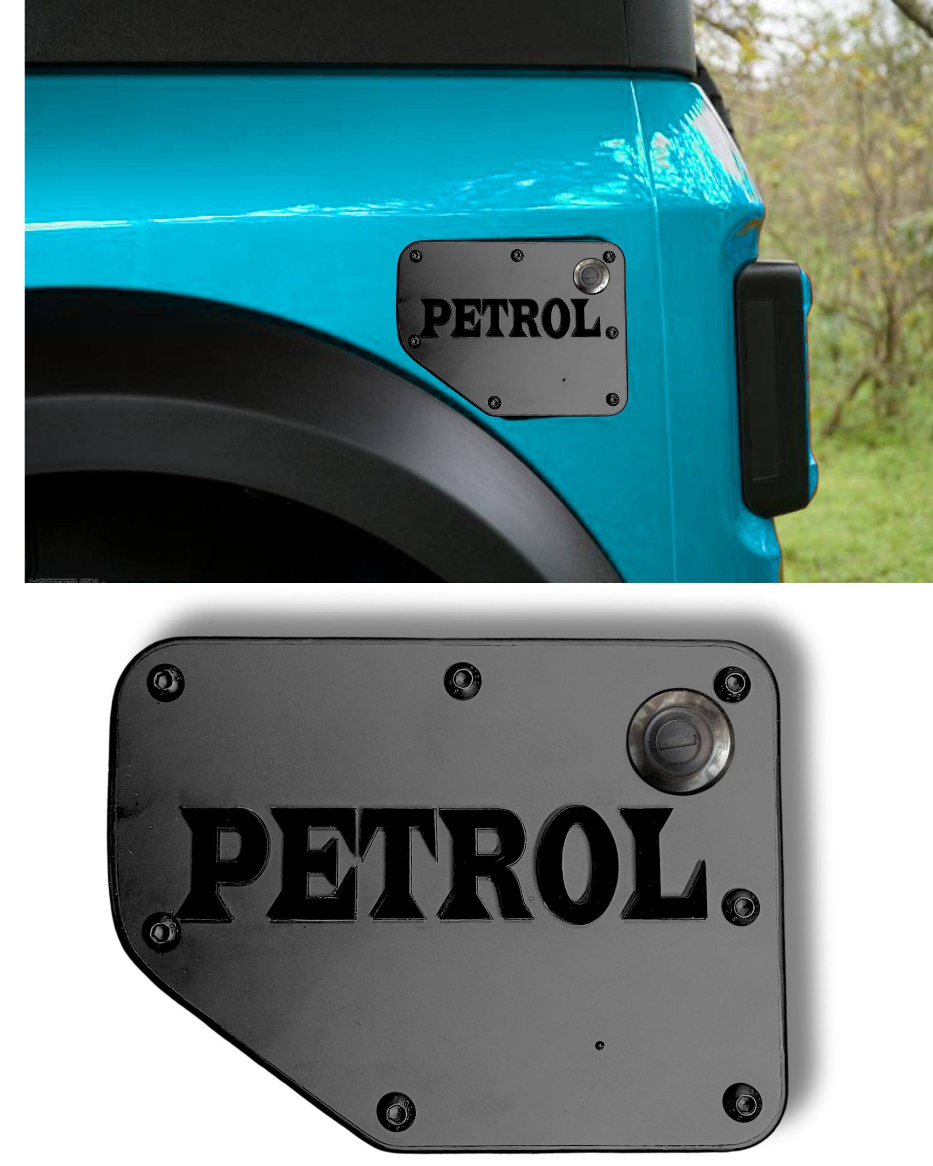 Alienor Mahindra Thar Fuel Lid Cover (Petrol / Diesel) | Matte Black Metal | Premium Off-Road Accessory